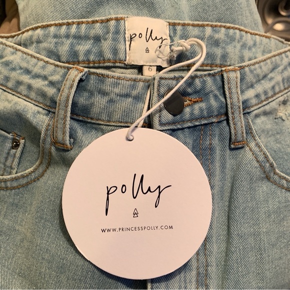 NWT Princess Polly Erissa Knee Rip Jeans - Picture 9 of 11